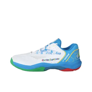 SHINCHAN x VICTOR Low Top Badminton Shoes Unisex White Blue
