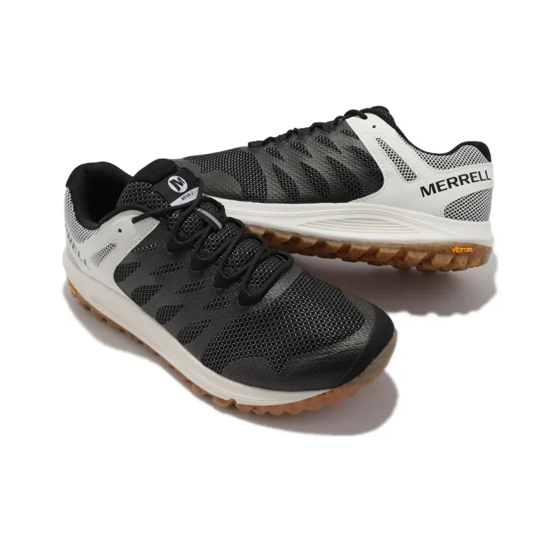 MERRELL Nova 2 Solution Dye Durable Breathable Low-Top Running Shoes Men's Black White-3