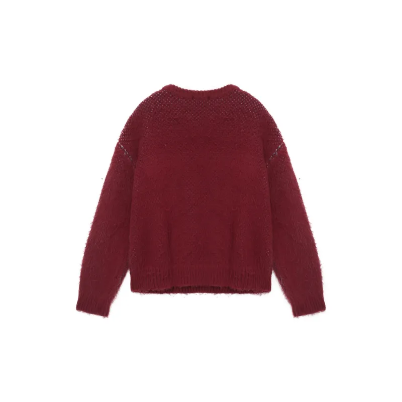 UNVESNO Knitwear Unisex Flame Red-1