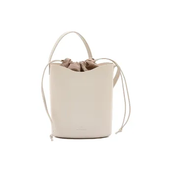 Il Bisonte Cow Leather Bucket Bags Crossbody Bag, Shoulder Bag Women's White