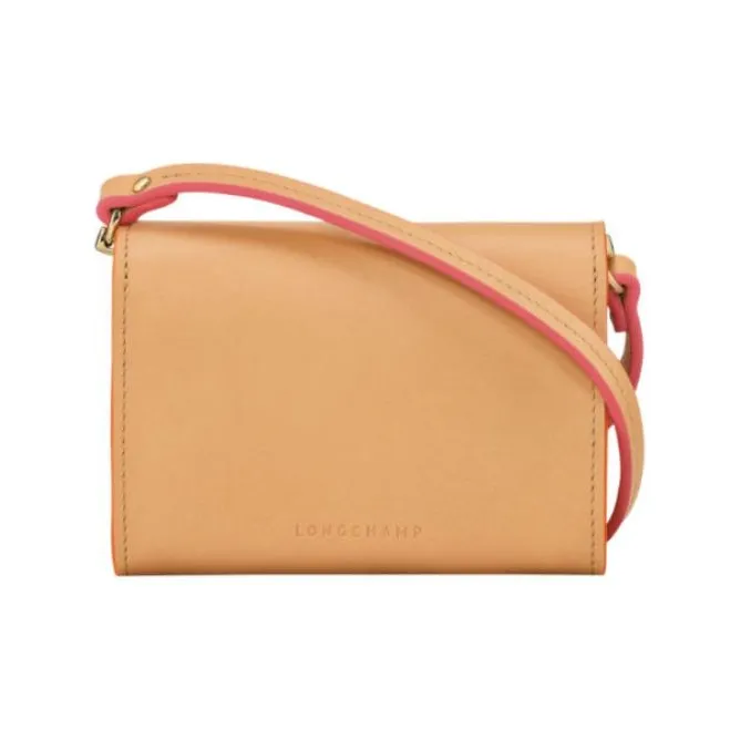 LONGCHAMP BOX-TROT Leather Coin Purse Women's Light Gold-2