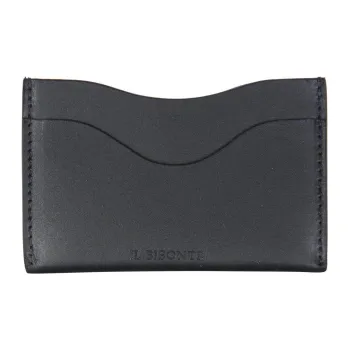 Il Bisonte Cow Leather Card Holder Women's Black