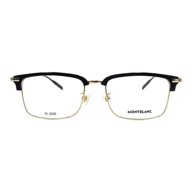 MONTBLANC Plate And Metal Browline Eyeglass Frames Men's-1