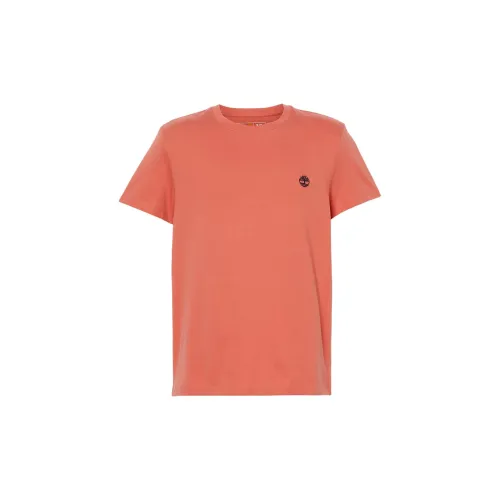 Timberland T-Shirts Men Orange Red