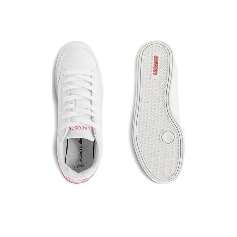 LACOSTE Low Top Skateboard Shoes Women's White-2
