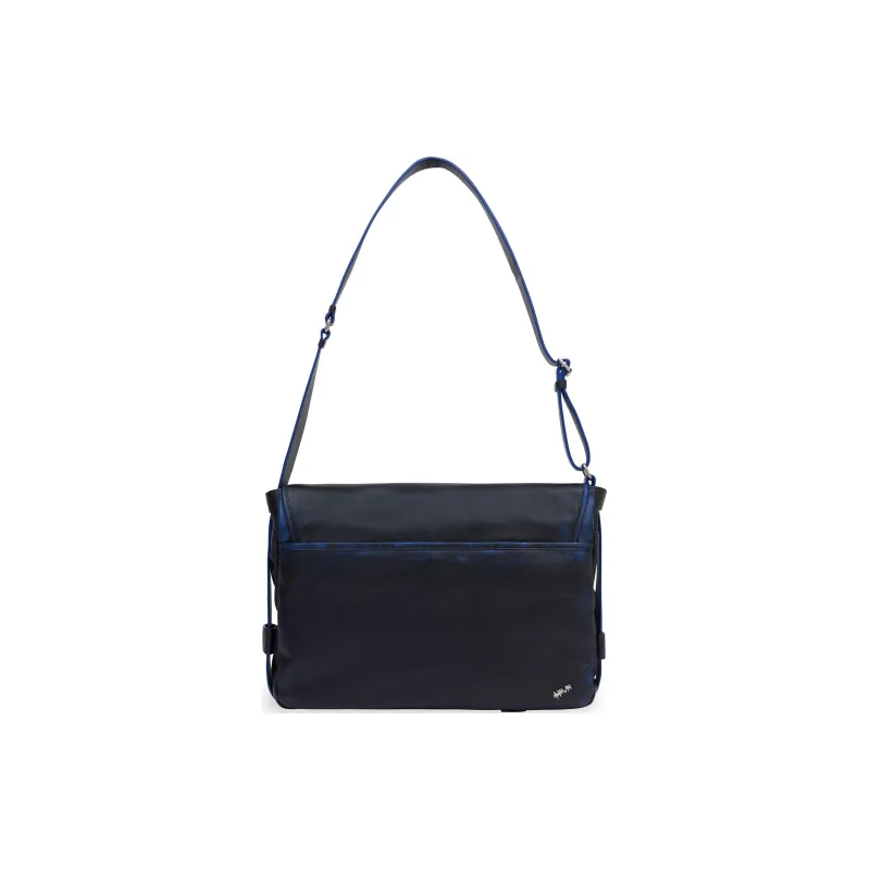 ADER ERROR Cow Leather Messenger Bag, Shoulder Bag, Crossbody Bag, Handbag Unisex Black-2