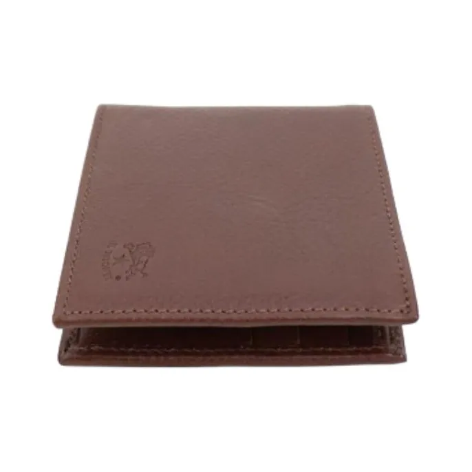 Il Bisonte Leather Card Holder, Wallet Men's Coffee-2