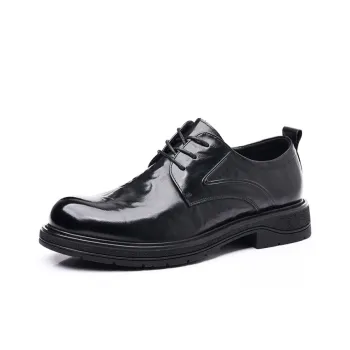 GZZ Dress Shoes Men Low Top Black/Brown