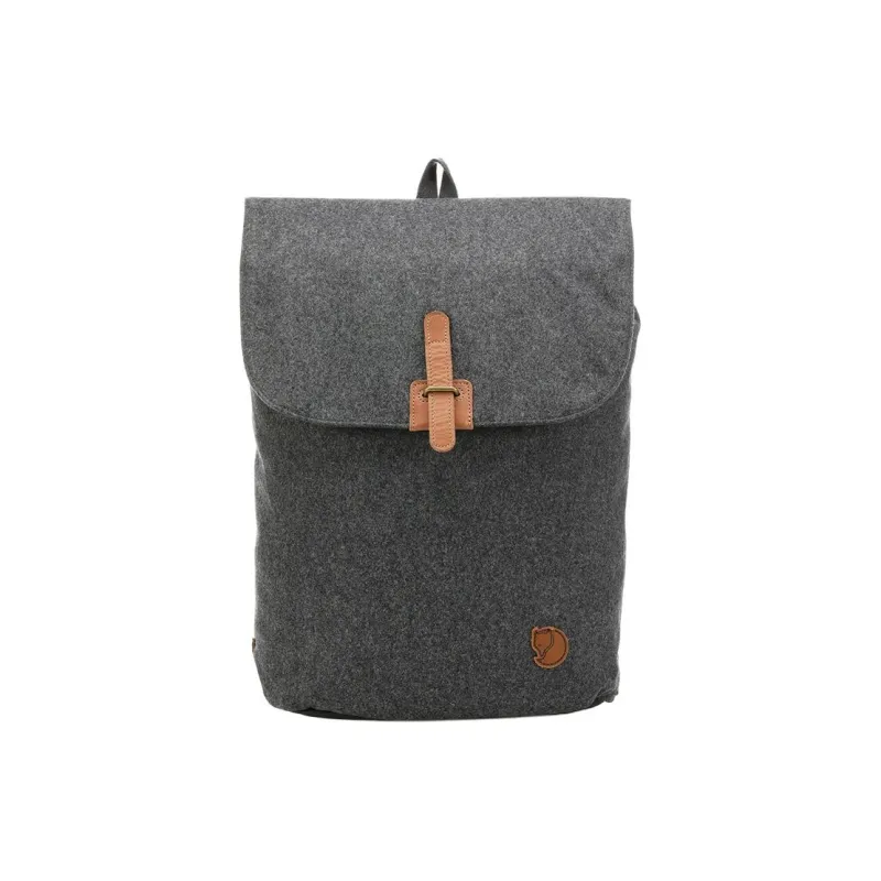 Fjallraven Wool Leather Backpack Unisex Gray-4