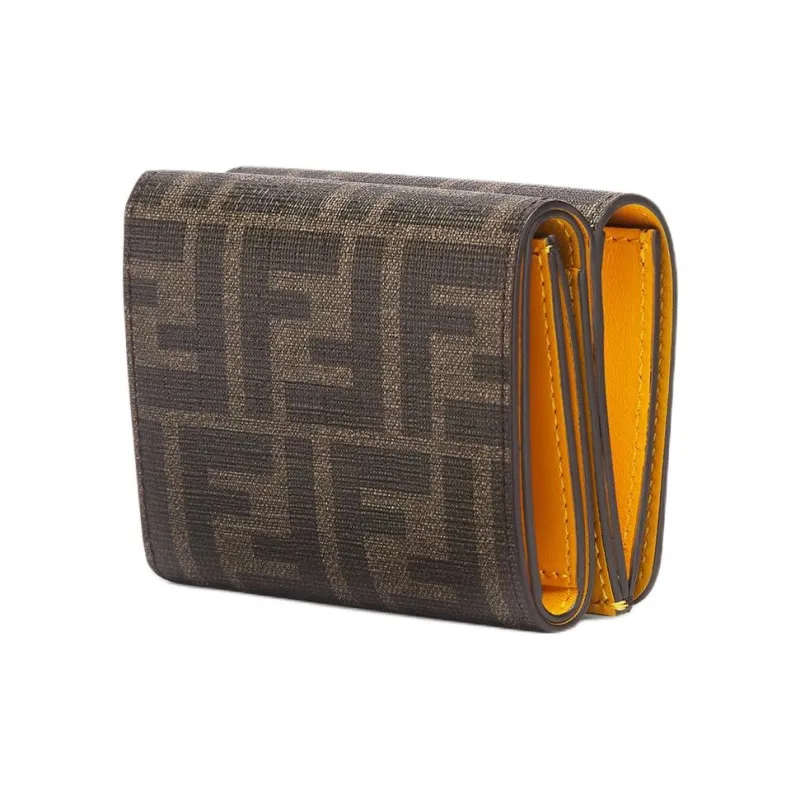 FENDI Pokémon X FRGMT Nigo, Collaboration Polyamide Card Holder, Wallet Medium Size Women's Yellow & Brown-1