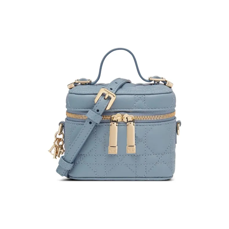 DIOR Lady Dior Lambskin Shoulder Bag Crossbody Bag Handbag Mini Women's Sky Blue-0