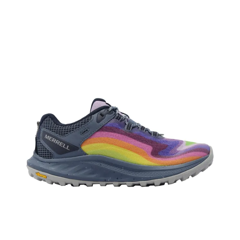 MERRELL Antora 3 Rainbow Durable Breathable Low-Top Outdoor Shoes Women's Blue Purple-1