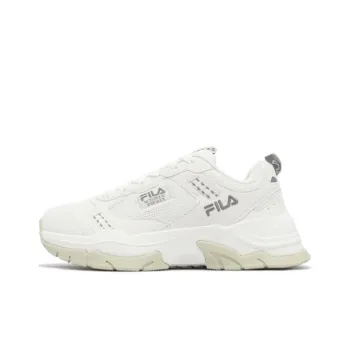 FILA Sash Cushioning Wear-Resistant Low-Top Chunky Sneakers Women's White