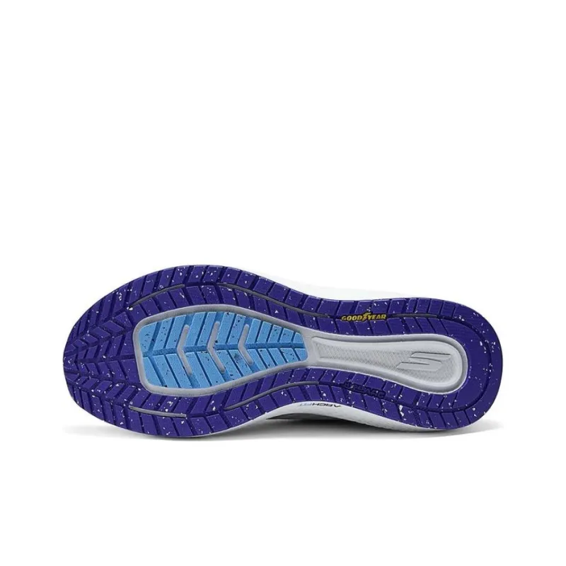 Skechers Wear Resistant Waterproof And Breathable Low Top Running Shoes Women's White Blue-4