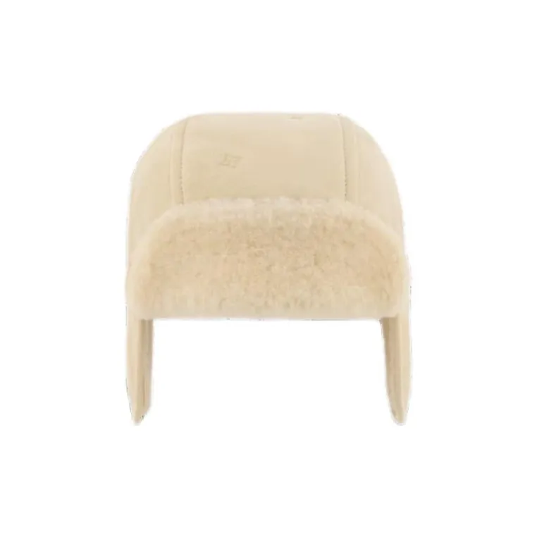 LOUIS VUITTON Wool Leather Trapper Hats Kids' Beige-0