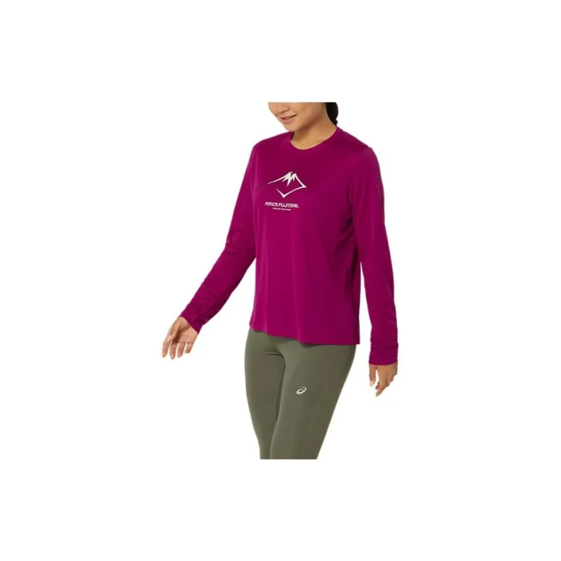 Asics Long Sleeve Shirts T-Shirt Women's Blackberry-Colored-2