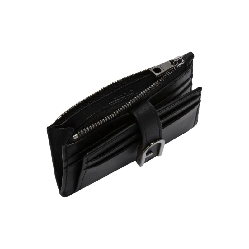 Furla Cow Leather Wallets Card Holders Women's Black-4