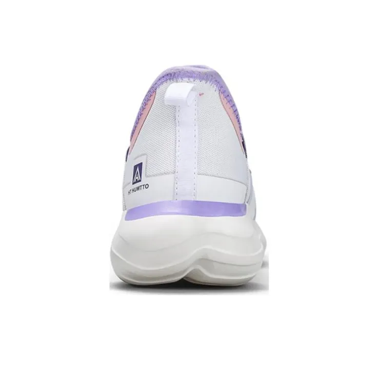 HUMTTO Shock Absorbers With Slip Resistant Features Low Top Running Shoes Women's White Purple-2