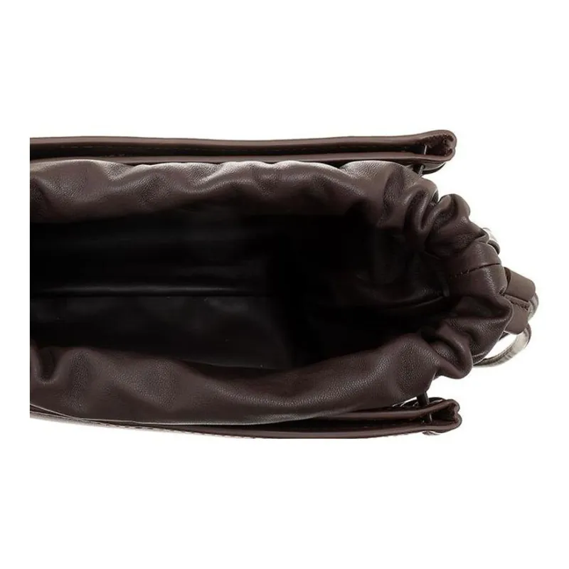 Chloe Leather Hobo Bag Handbag Shoulder Bag Regular Women's Dark Brown-4