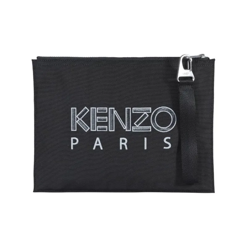 KENZO Nylon Handbag Clutches Regular Unisex Navy-4