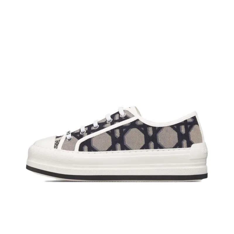 DIOR Women's Walk'N'DIOR Platform 'Macrocannage - Deep Blue Beige'-0