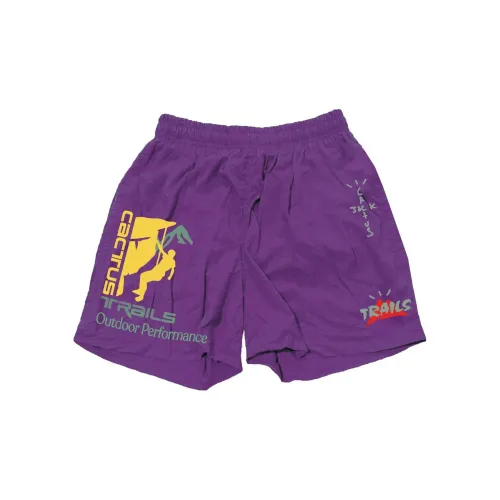 Travis Scott Casual Shorts Men Purple