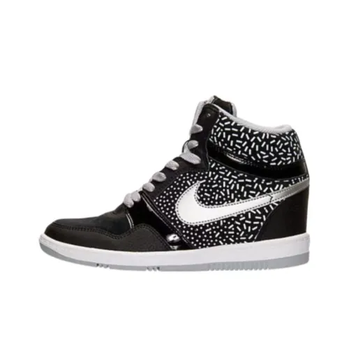 Nike Force Sky High Print Wedge Black White Women's