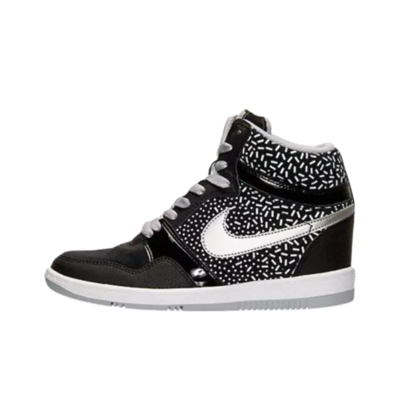 Nike Force Sky High Print Wedge Black White Women's-0
