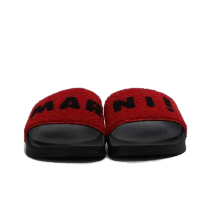 MARNI Quick Dry Slide Slippers Women's Red-3