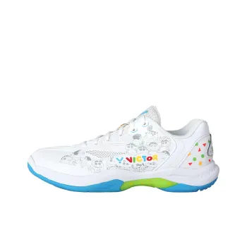 SHINCHAN x VICTOR Low Top Badminton Shoes Unisex White