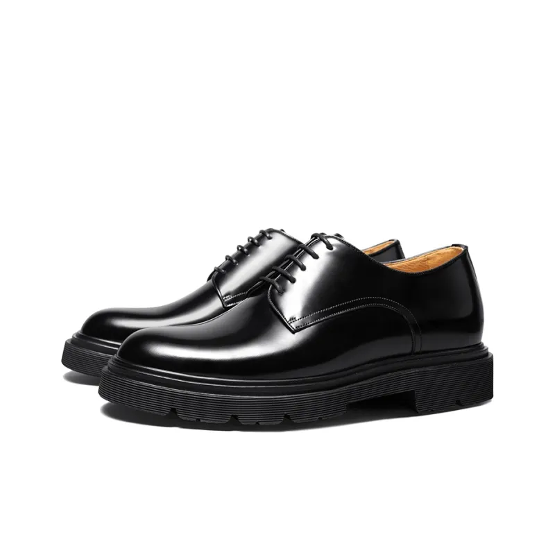 THOM WILLS Cleanfit Shiny Derby Shoes Casual Shoes Unisex Black-1