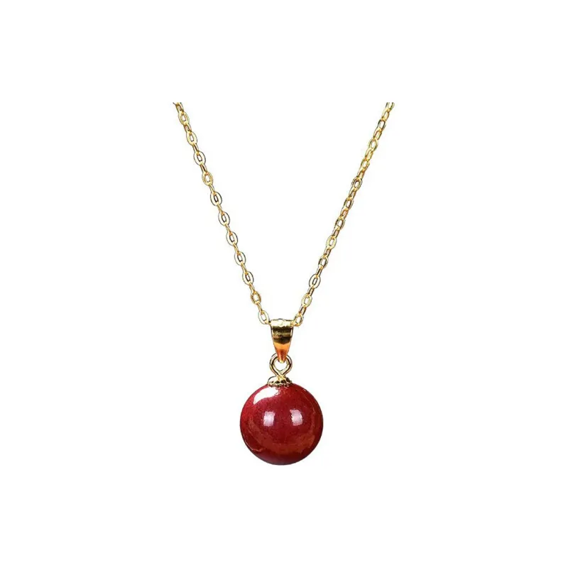 Seven Little Craftsmen Reconstructed Cinnabar Jade Pendants Women's-0