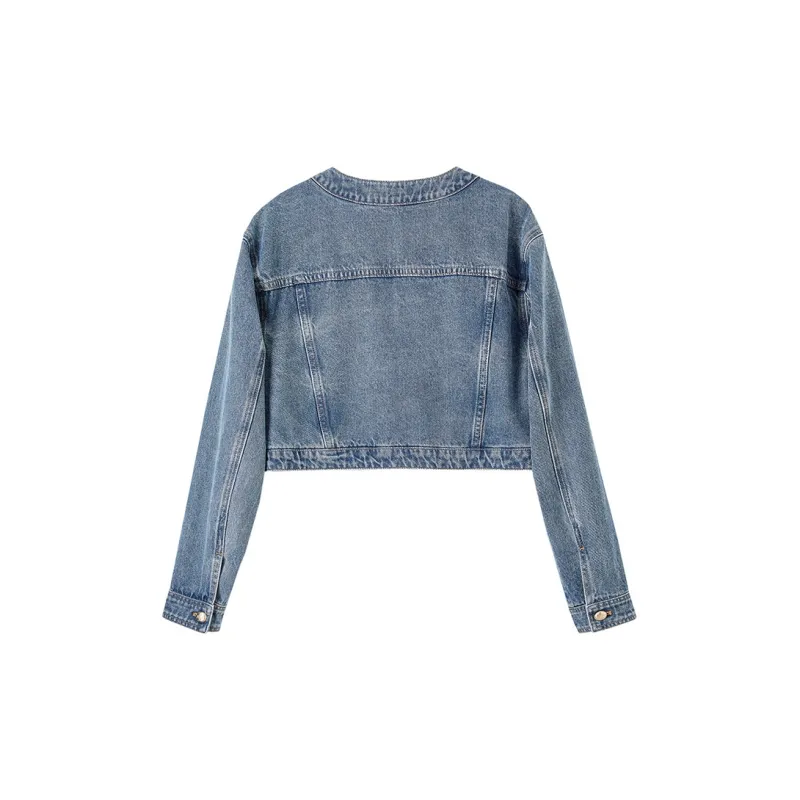 SENTUBILA Denim Jackets Women's Denim Blue-1