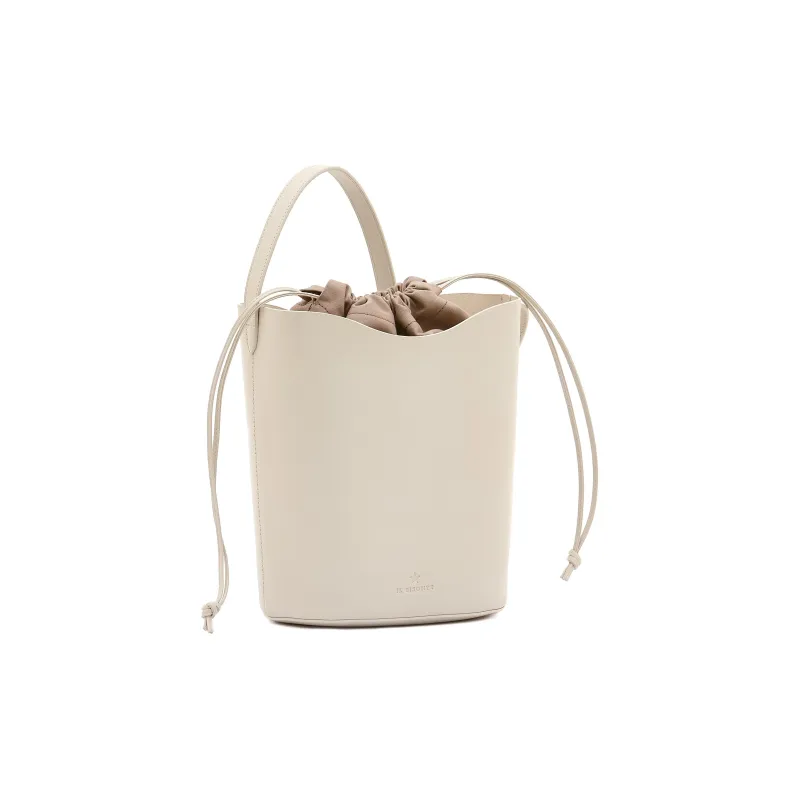 Il Bisonte Cow Leather Bucket Bags Crossbody Bag, Shoulder Bag Women's White-1