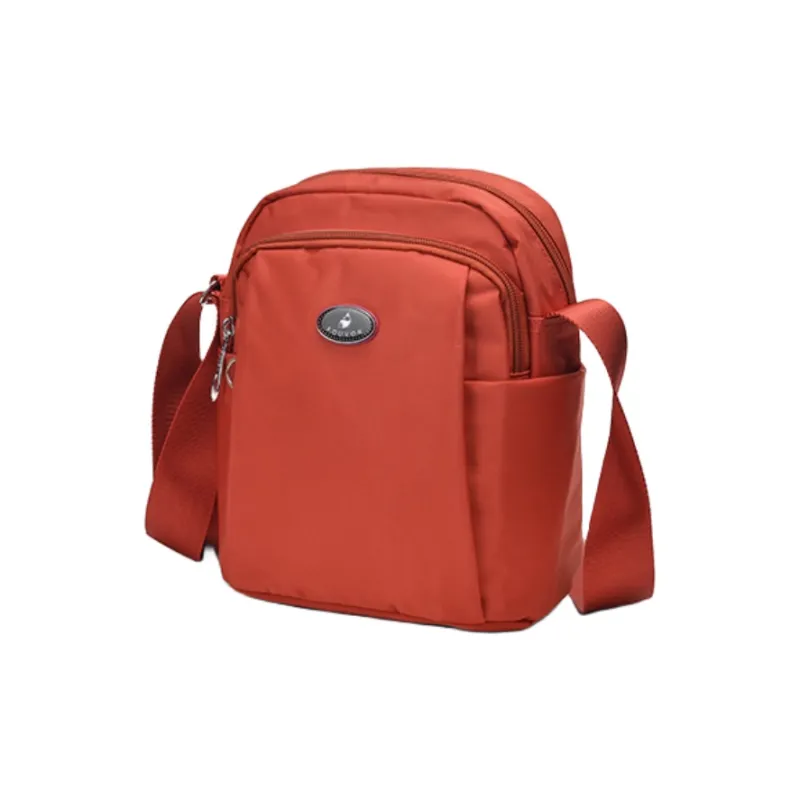 FOUVOR Nylon Oxford Cloth Shoulder Bag Crossbody Bag Women's Chestnut Red/Classic Black/Romantic Purple-1