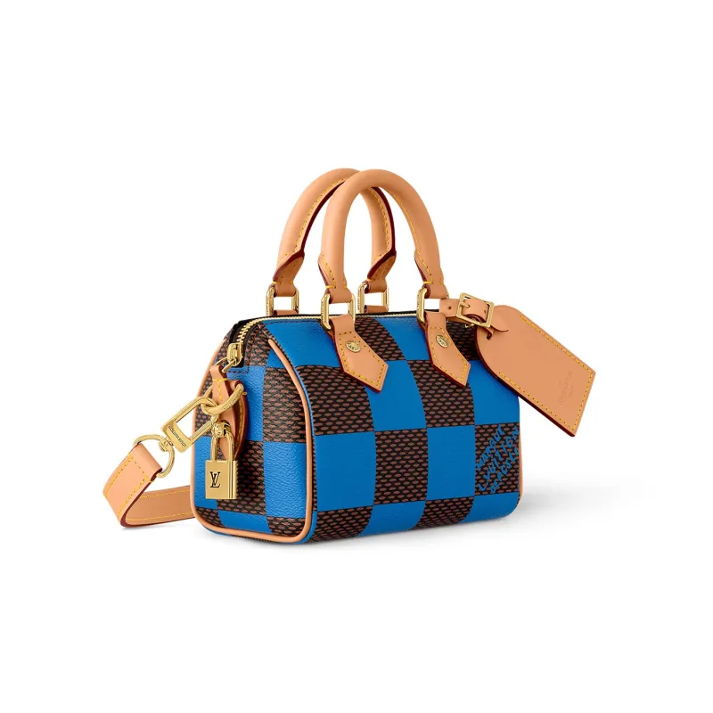 LOUIS VUITTON Nano Speedy Bandoulière Damier Pop Blue-1