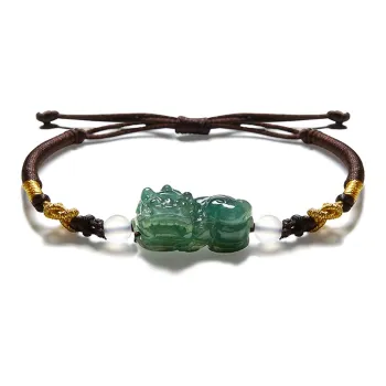 Jade Is Boundless Bean Type Jadeite Beaded Bracelet Unisex