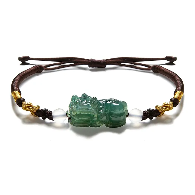 Jade Is Boundless Bean Type Jadeite Beaded Bracelet Unisex-0