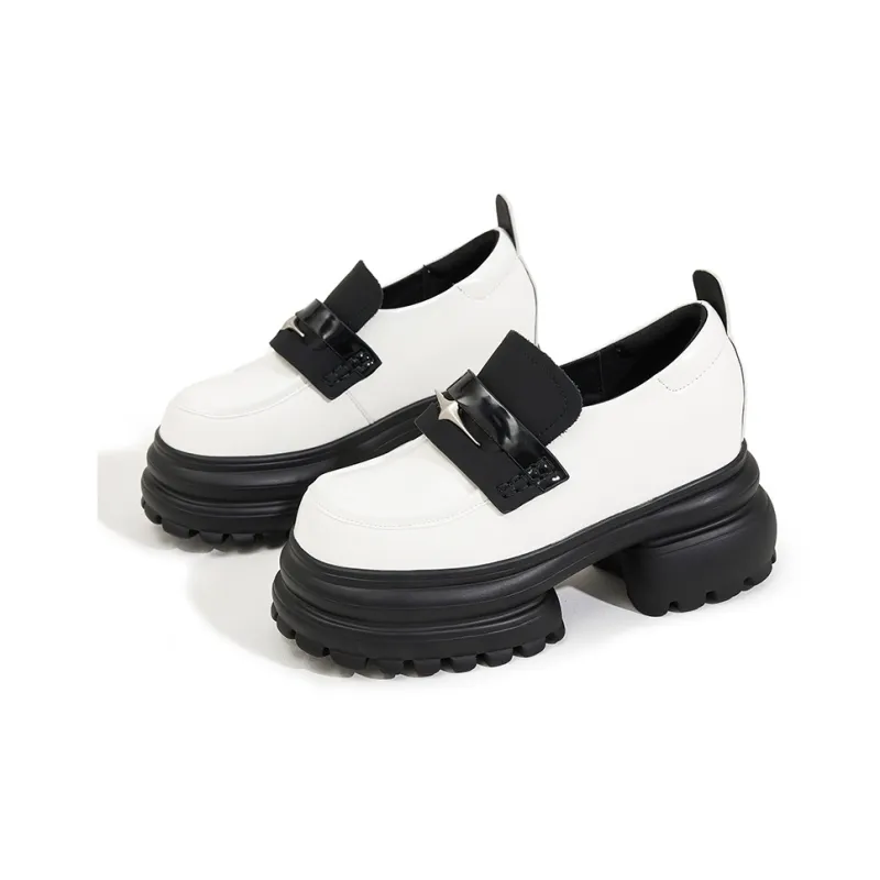 Milan Love Song Loafers 7cm Women's Black-20