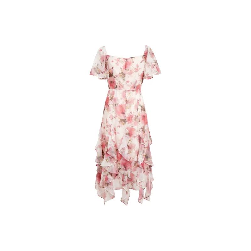 AUI Short Sleeved Dress Women's Red-1