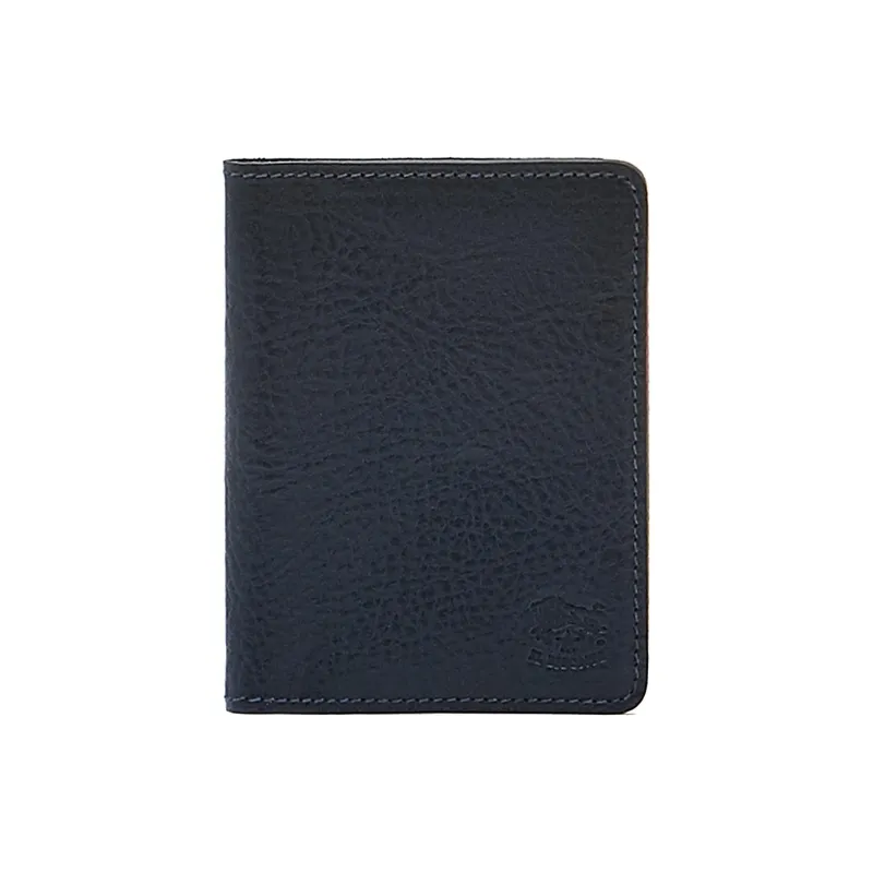 Il Bisonte Cow Leather Wallet, Card Holder Unisex Blue-2