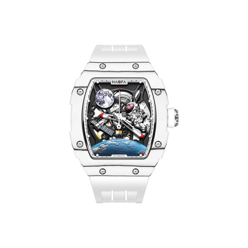 HaofaTourbillon 1986 Moon Rabbit Automatic Mechanical Movement Watch Men's Watches Cut-Out Dial-2