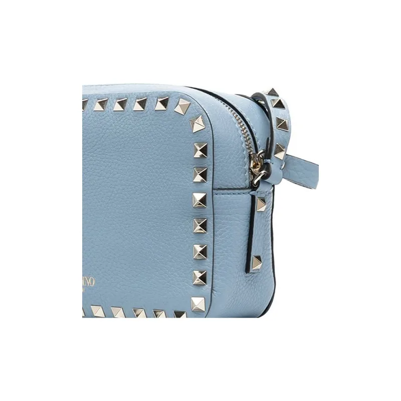 Valentino GARAVANICruise Leather Shoulder Bag Women's Light Blue-3