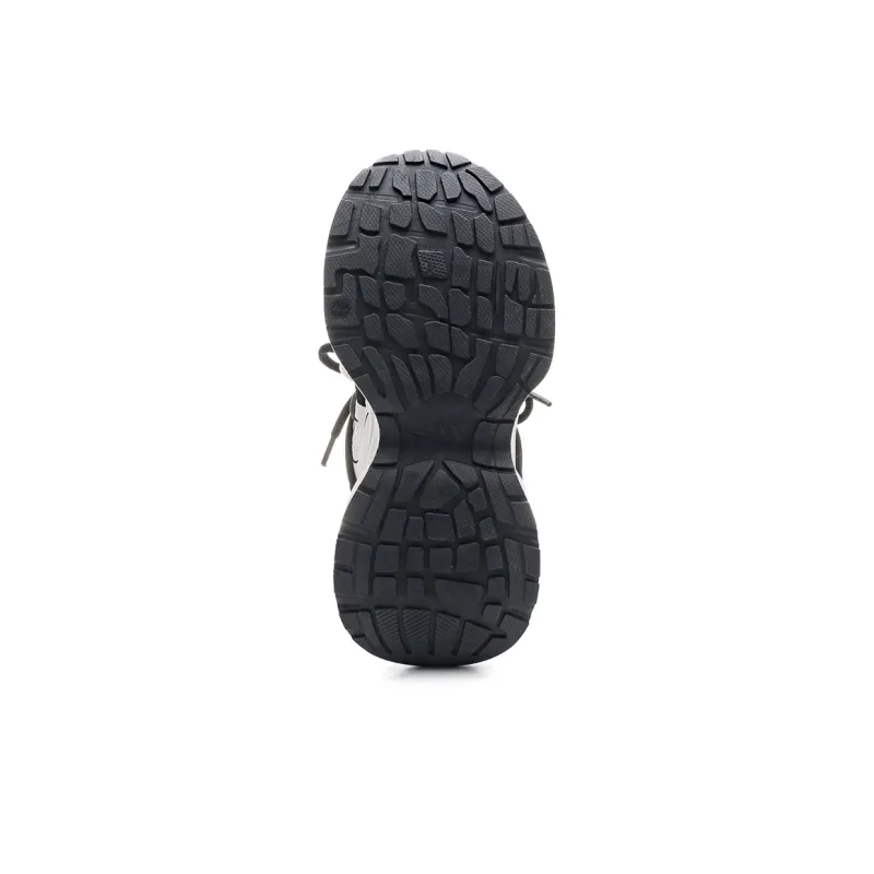 Warrior Abrasion Resistant Height Increasing Low Top Chunky Sneakers Women's White Black-4
