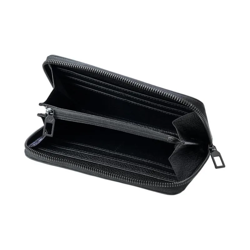 EMPORIO ARMANI Cow Leather Wallet Men's Black-4