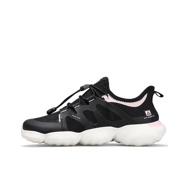 HUMTTO Cushioned Slip Resistant Low Top Running Shoes Women's Black-0