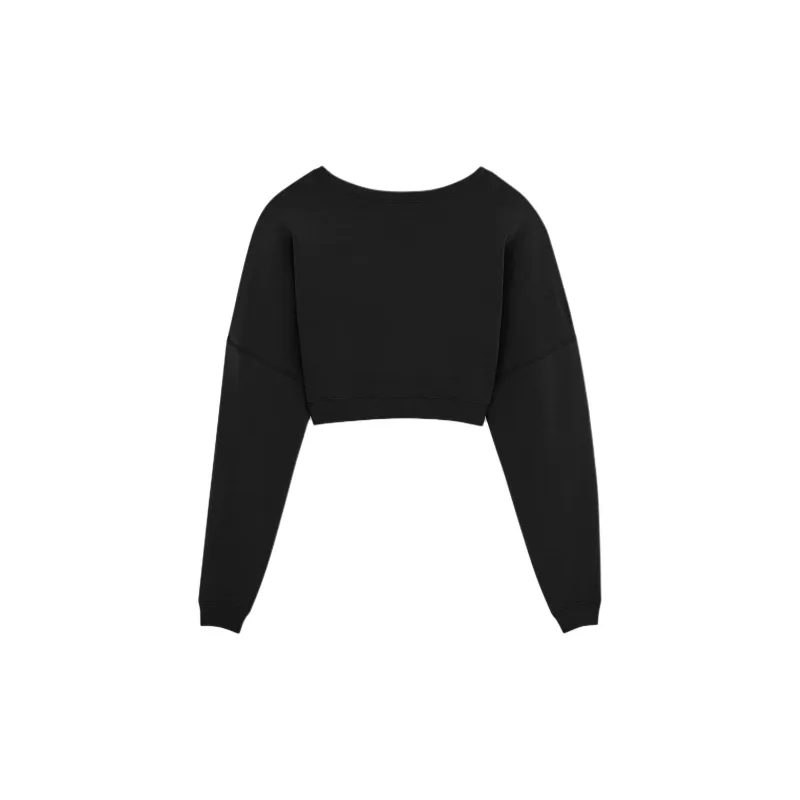 SAINT LAURENT Crewneck Cropped Sweatshirt-1