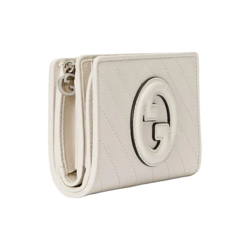 GUCCI BlondieInterlocking Collection Leather Wallet Women's White-1