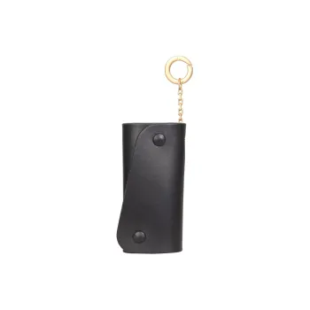 Il Bisonte Cow Leather Key Pouch Women's Black