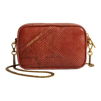 Golden Goose Cow Leather Camera Bag Shoulder Bag Crossbody Bag Mini Women's Rusty Red